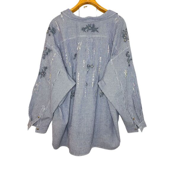 Anthropologie Pilcro Embroidered Button Down Sz: Missing - Picture 2 of 12